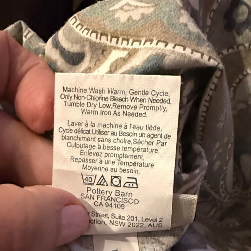 Pottery Barn Nackenna King Pillow Cover Multicolor Paisley Decorative